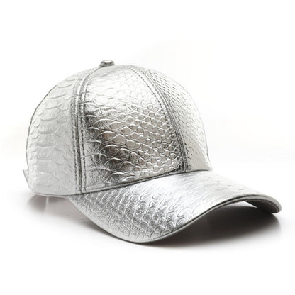 Monochromatic Light Board PU Leather Adjustable Trend Casual Baseball Cap Suitable For Outdoor Sports And Travel